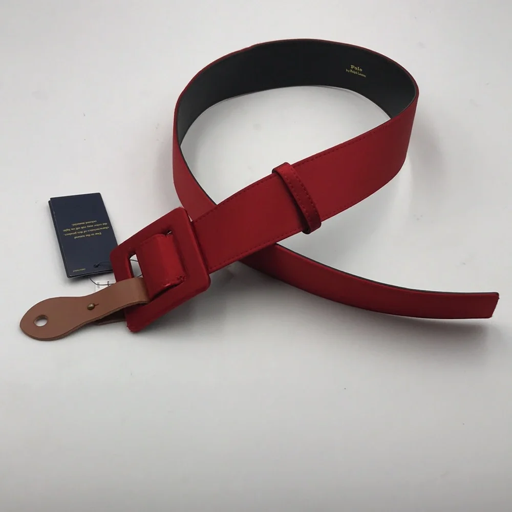 Polo Ralph Lauren Satin Slide Buckle Belt Red Size M Polo Ralph Lauren Belt Mens Medium Red Braided Double O-Ring  main image 3